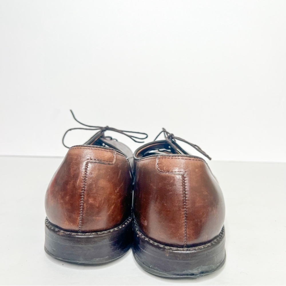 Allen Edmond Brown Leather Oxfords Dress Shoes Size 9.5 - Picture 4 of 7